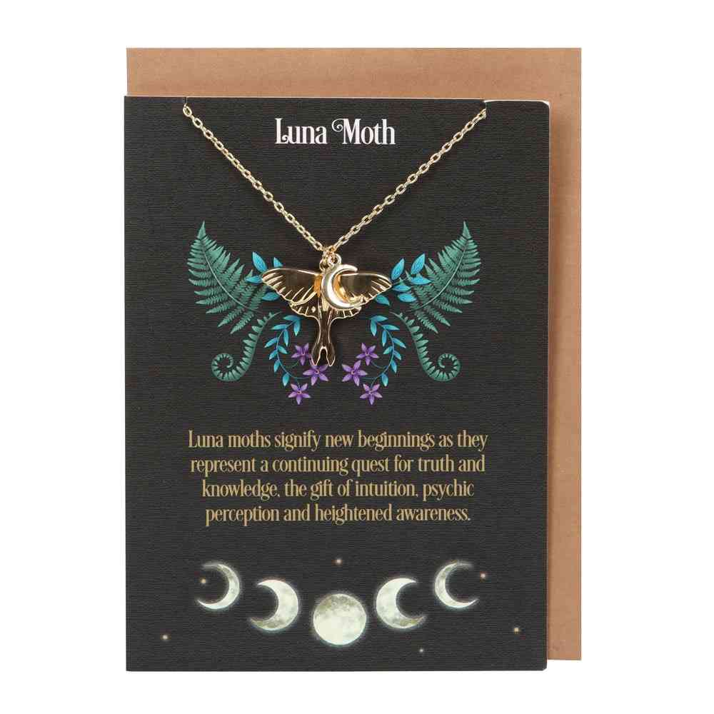 Something Different - Luna Moth Card with necklace Grußkarte - Mehrfarben